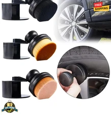 Auto Tire Shine Detailing Brush with Seal Cover Soft Bristles Car Wax Tool