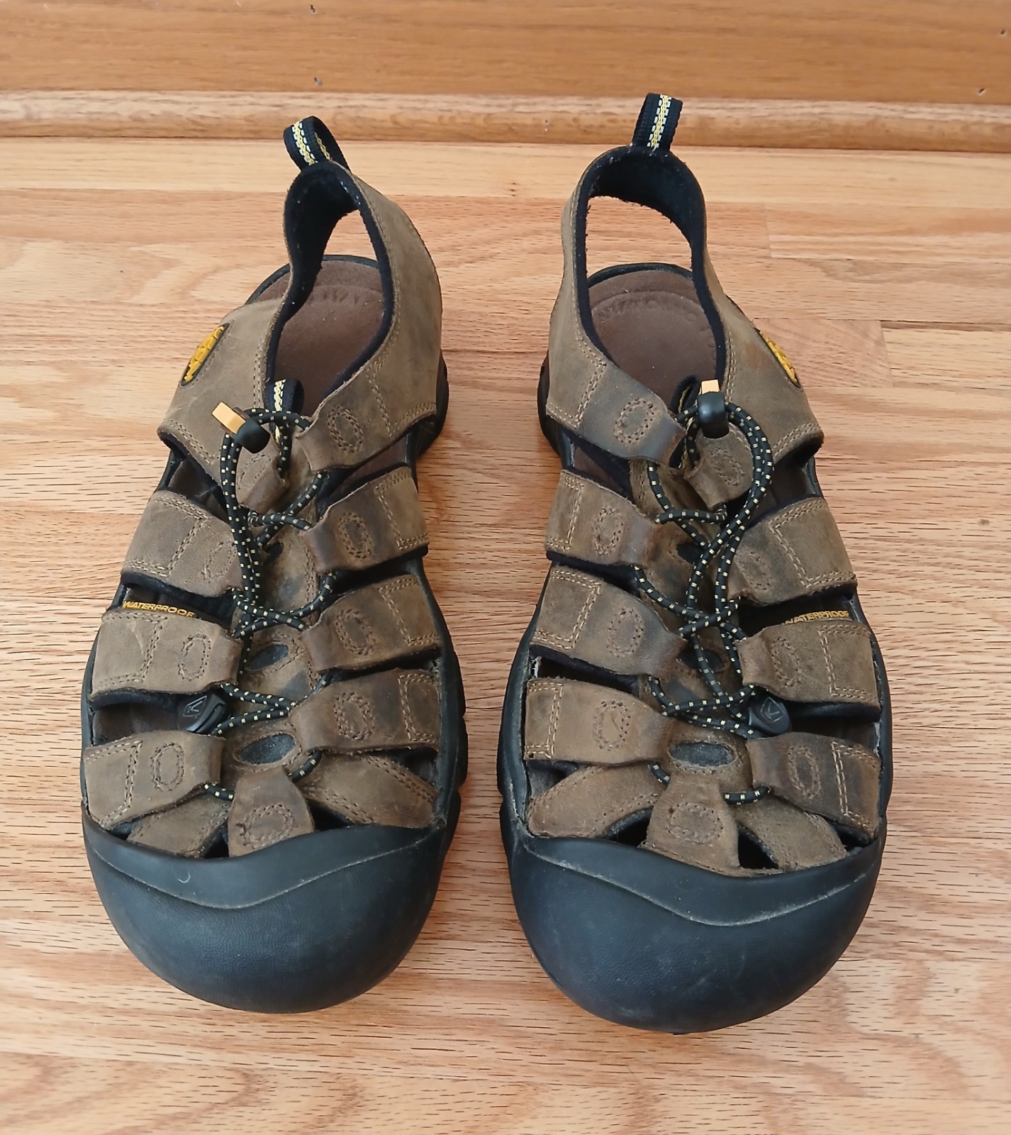 Sandali da trekking Keen uomo in pelle marrone impermeabili 1001870 taglia 10