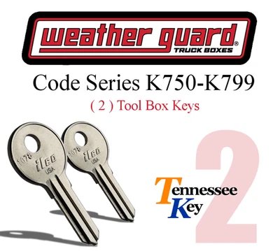 ILCO / WEATHER GUARD AFTERMARKET Weather Guard Truck & Toolbox Key / (2) TWO KEYS / Select your code K750 - K799
