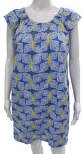 Lilly Pulitzer Womens Shift Dress Blue Animal Butterfly Scoop Neck Size S