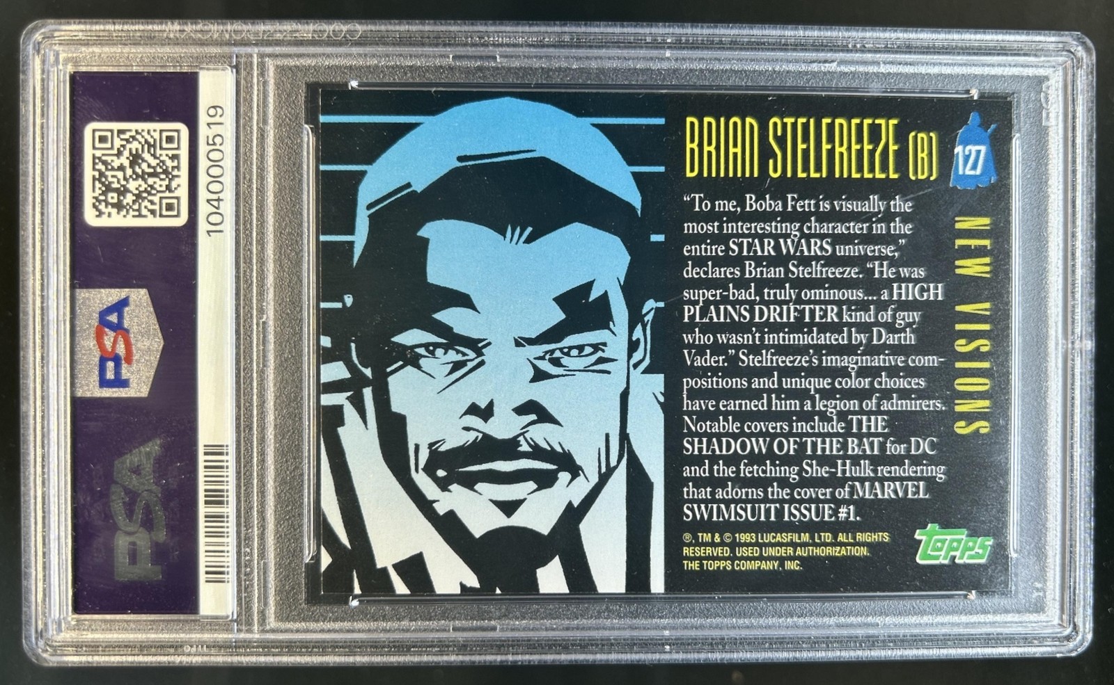 1993 Topps Star Wars Galaxy Brian Stelfreeze B #127 PSA 9 view 2