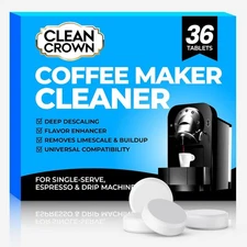 Coffee Machine Cleaner Descaler Tablets 36 Pack, Maker for...