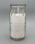 Vintage heavy clear glass milk bottle Hood dairy Boston embossed ribbed one pint