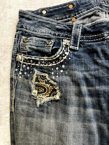 Stivaletto Miss Me Jeans donna 28 firmato slim taglio blu lavaggio medio invecchiato - Foto 7 di 16