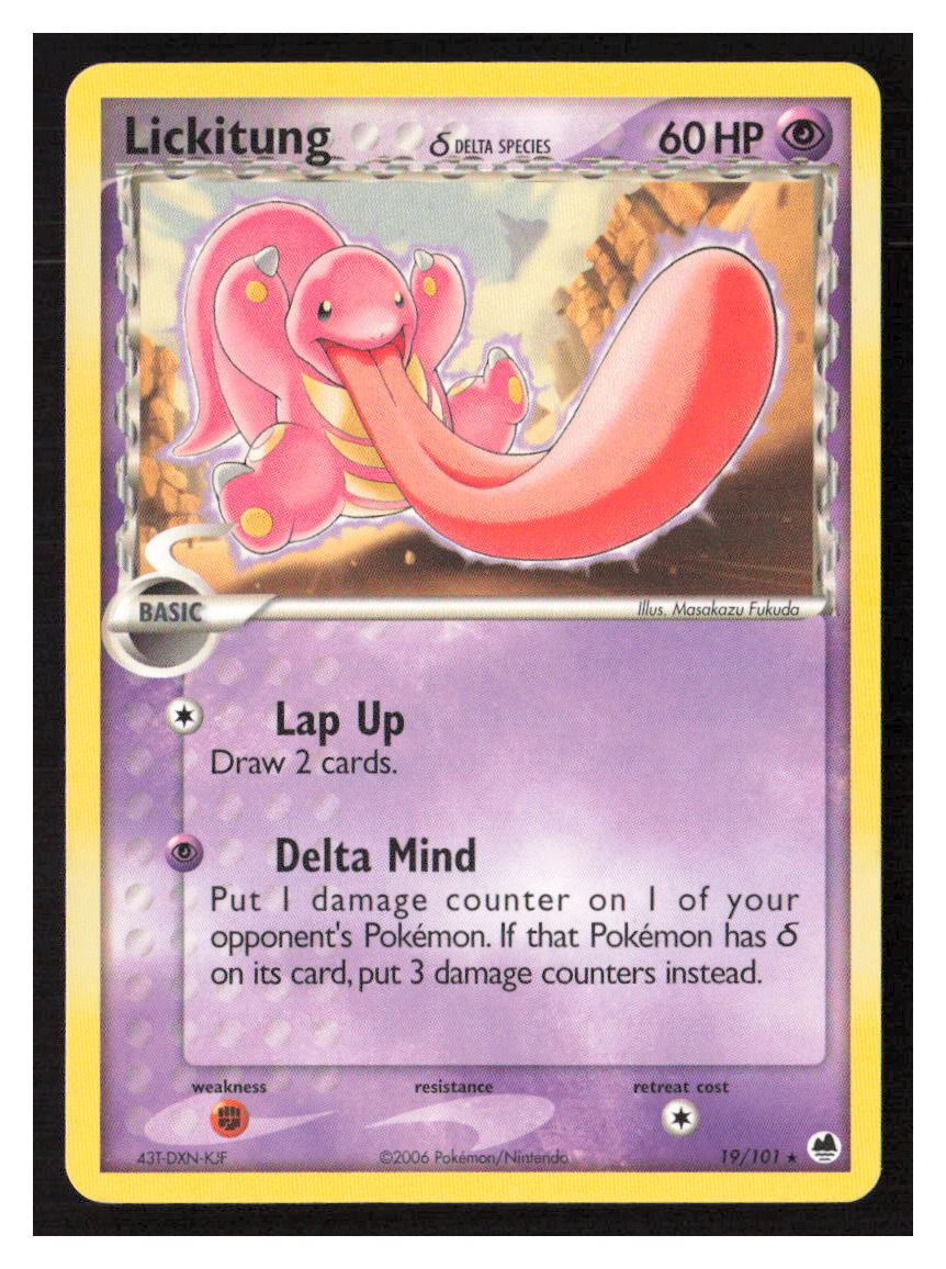 Dragon Frontiers #019/101 Lickitung (Delta Species) LP Pokemon