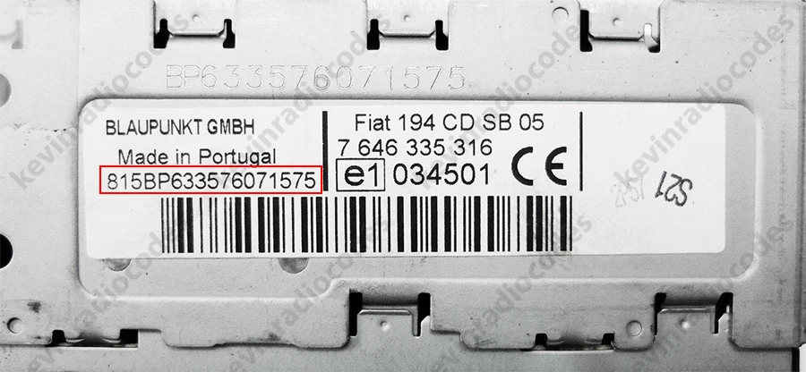 ✅FIAT RADIO DEKODIEREN PIN CODE 500 DOBLO DUCATO PANDA PUNTO SCUDO TALENTO TIPO✅ - Bild 2 von 4