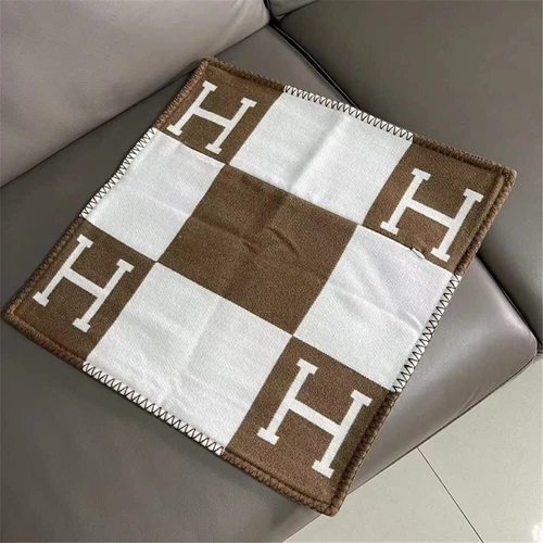 Neu H-Letter Wolle Kaschmir Kissenbezüge Kissenbezug Kissenhülle 45X45CM Kissen - Bild 8 von 31