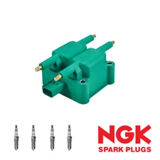 Professional Ignition Coil & 4 NGK Spark Plug for 03-09 Chrysler PT Cruiser