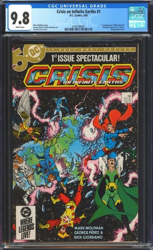 Crisis on Infinite Earths #1 CGC 9.8 NM/MT 1st APP Blue Beetle! DC Comics 1985
