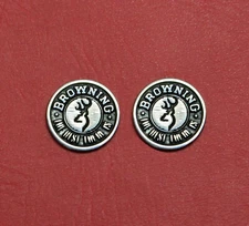 Browning 1/2" Silver Grip Medallions 1 pair