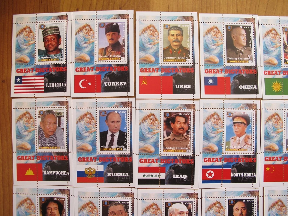 Great Dictators lot 28 pcs set e stamps - Image 2 of 4