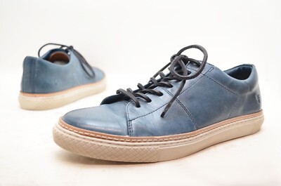FRYE - Essex Italian Leather rubber soled Sneaker in Blue 