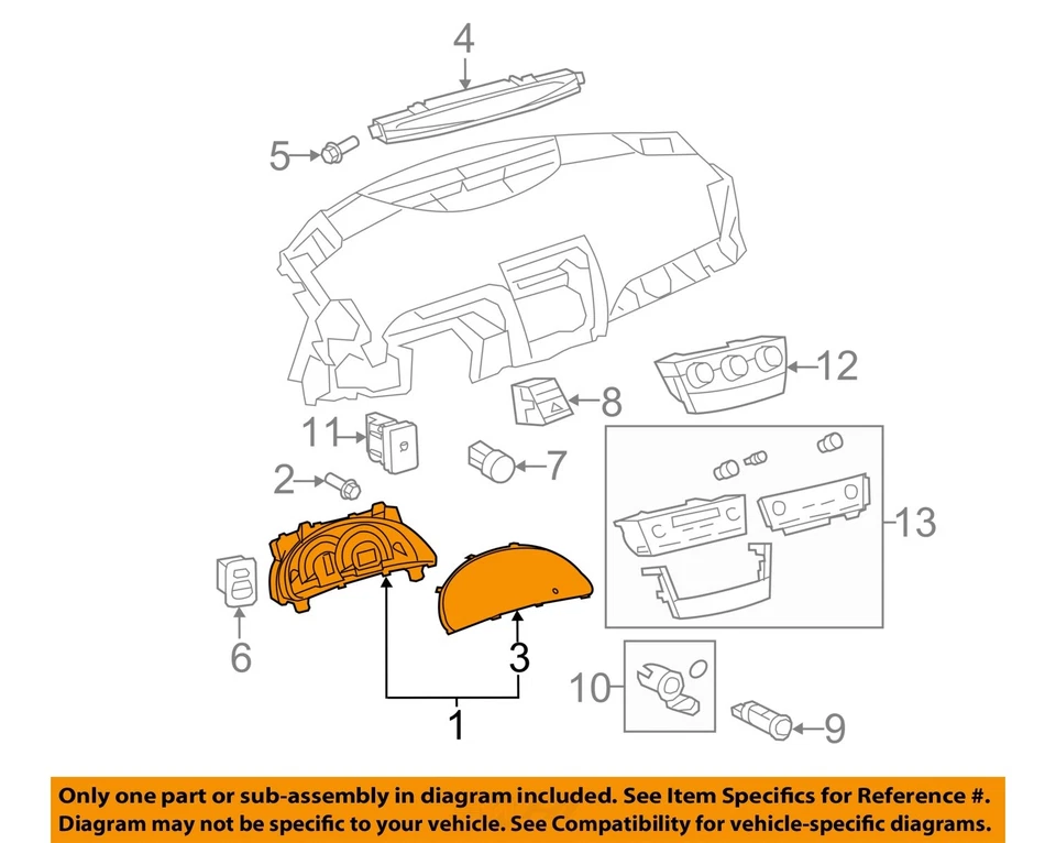 二手速度计 适合:2008 年 丰田凯美瑞 集群 MPH VIN K 第 5 位 3.5L — 第 3/4 张图片