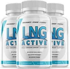 (3 Pack) LNG Active Pills - Male Vitality Support Supplement Pills -180 Capsules