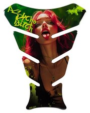 Aufkleber 3D Lackschutz Tankpad Psycho B*** sexy Woman Green Red : Form 8