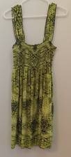 Sun Dress, Chartreuse, marked L-XL (appears to be a Medium)