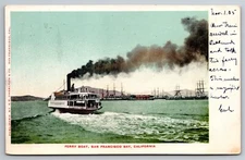 Ferry Boat Steamer San Francisco Bay CA C1900 UDB Postcard M22