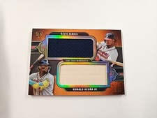 2024 Topps Triple Threads Ozzie Albies Ronald Acuna Dual Jumbo Bat Relic /18 ZI