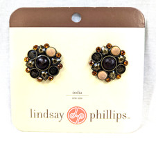 Lindsay Phillips Interchangable Snaps Chrams Brown Tan New