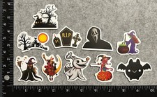 Lot of 10 Assorted Creepy Jack-o-Lantern Haunted House Halloween Pumpkin Sticker