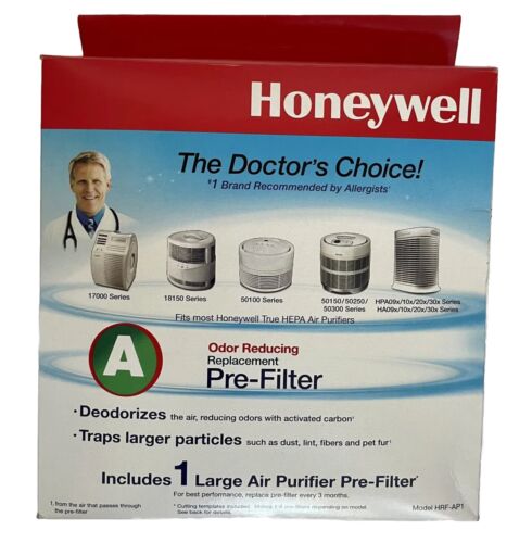 Grand pré-filtre de remplacement purificateur d'air Honeywell "A" réduisant les odeurs HRF-AP1 - Photo 1/3
