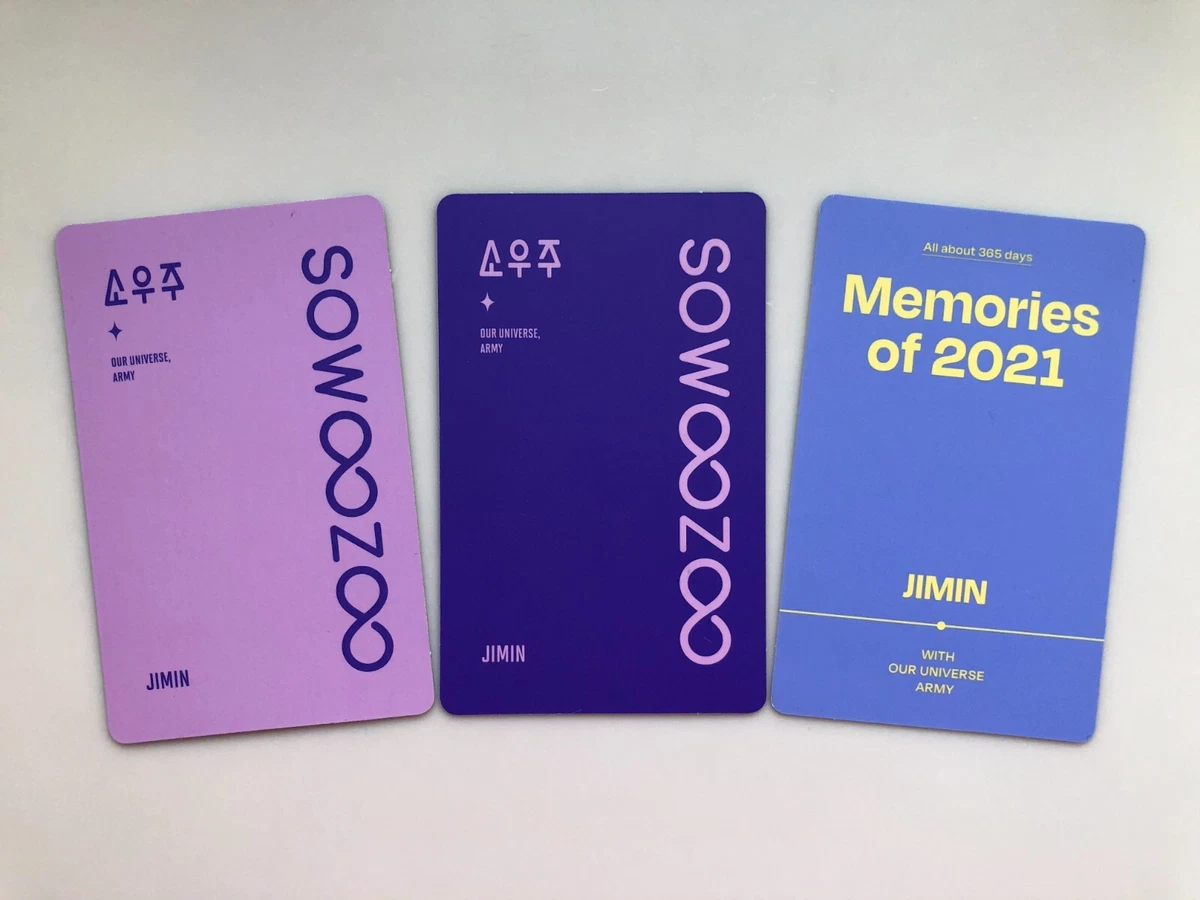 BTS Jimin Memories of 2021 & Sowoozoo Blu-ray & DVD Official Photo Card