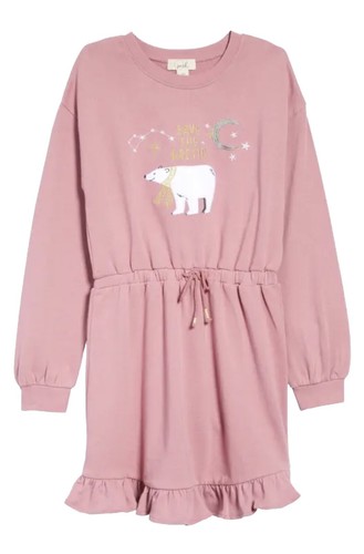 Sweat-shirt Fille Peek Rose Pâle Avec Dentelle Et Détails Dorés - Taille 4-5 Ans - Neuf Sans étiquettes - Style Athleisure