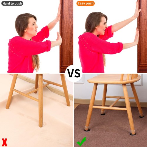 Chair Sliders for Carpet, 16PCS Furniture Sliders for Carpeted Floors & Hardw... - Picture 4 of 7
