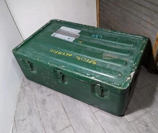 Vintage A&S Tribal Military Aluminum Medical Supply Chest Storage Box Container