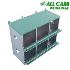 6 Compartment Chicken Nesting Boxes Poultry Nest Box Wall Mount For Hens Metal