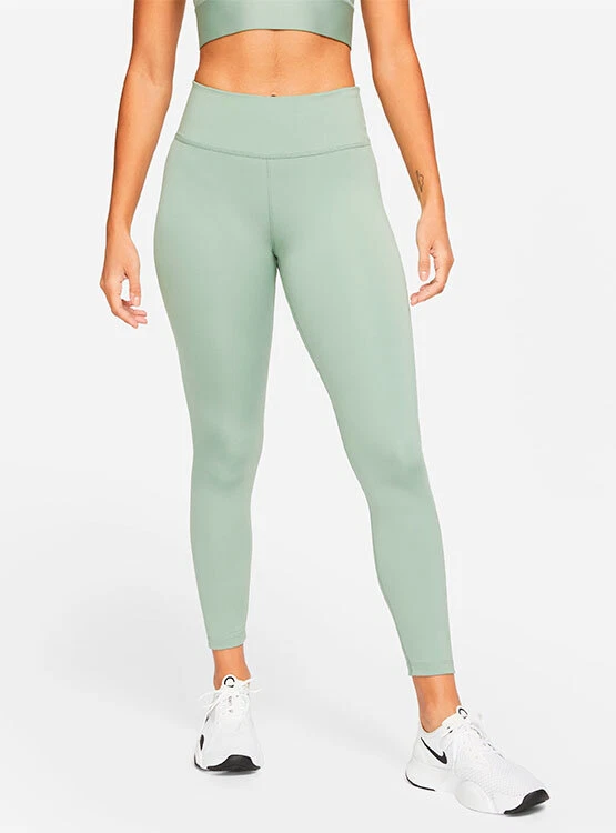 Nike One Luxe Mid Rise Leggings Sage Green M, Women's Fashion