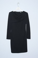 GIANNI VERSACE For GENNY Womens Vintage Black Wool Longsleeve Dress Size I42 US8
