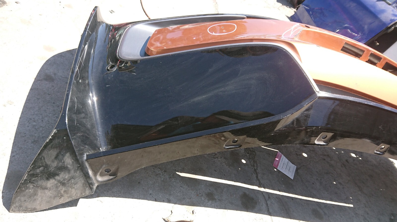 14-20 BMW i8 REAR Bumper {COPPER|OEM|w/o REFLECTORS, SENSOR COVERS, VIN}
