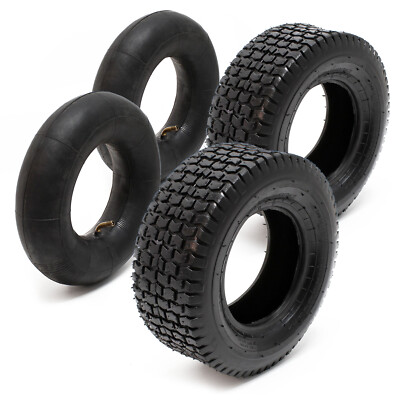 2xReifenmantel 2xSchlauch 18x8.50-8 4pr Winkelventil Rasentraktor Aufsitzmäher