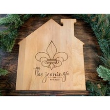 Personalized House Shaped Cutting Board