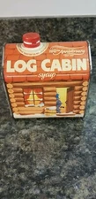 Vintage Log Cabin Syrup 100th Anniversary 1887-1987 Log Cabin Tin Empty
