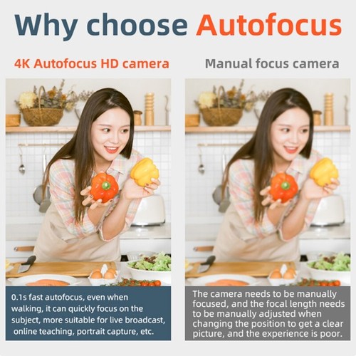 1080P AutoFocus 3 Fill Lights High-definition Beauty Cam LIve Broadcast Camera - Afbeelding 2 van 10