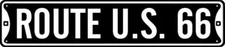 ROUTE 66 STREET SIGN BLACK GARAGE WALL METAL 5X24 #002
