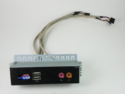 Computer PC Audio USB Faceplate Black