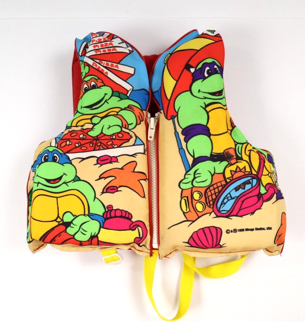 VTG Ninja Turtles Vintage 1990 Mirage Life Vest Child SMALL (S