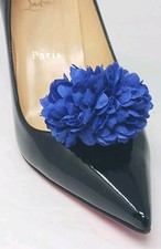 Blue Color Flower Shoe Clips, Shoe Accessories 2 pcs 