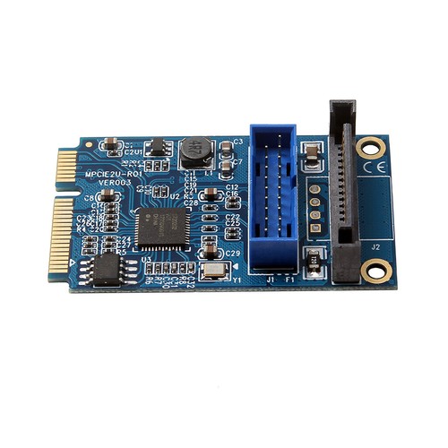 Mini PCIE PCI Express to Dual USB 3.0 ports 19pin 20pin Expansion Adapter Card - Picture 6 of 7