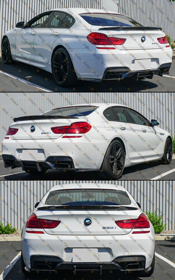 PARA 12-2016 BMW F13 F06 640i 650i M6 V ESTILO FIBRA DE CARBONO PORTA-MALAS SPOILER TAMPA ASA - Imagem 4 de 4