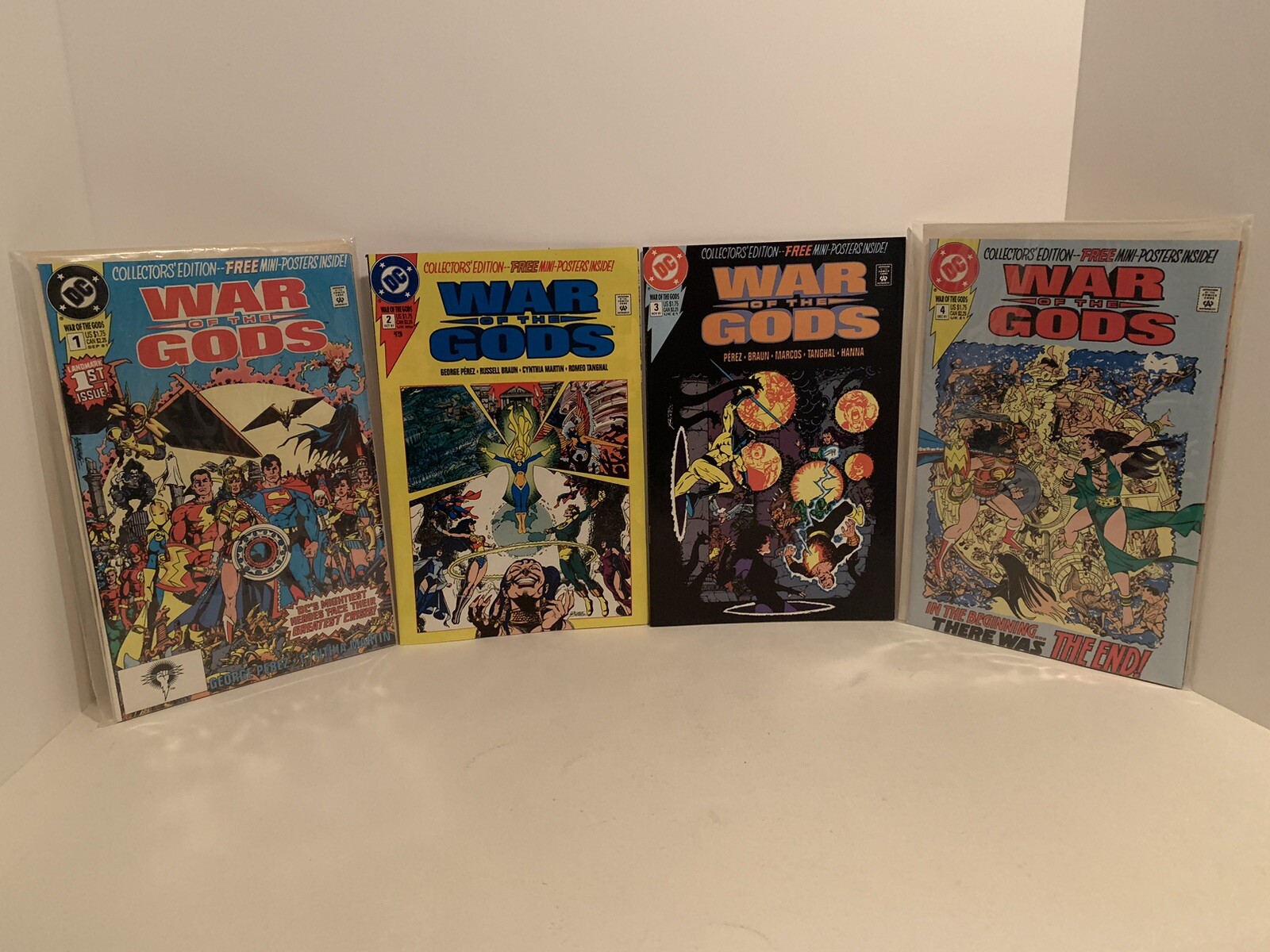 Complete Set War Of The Gods (1991) 1-4 George Perez Wonder Woman Justice League