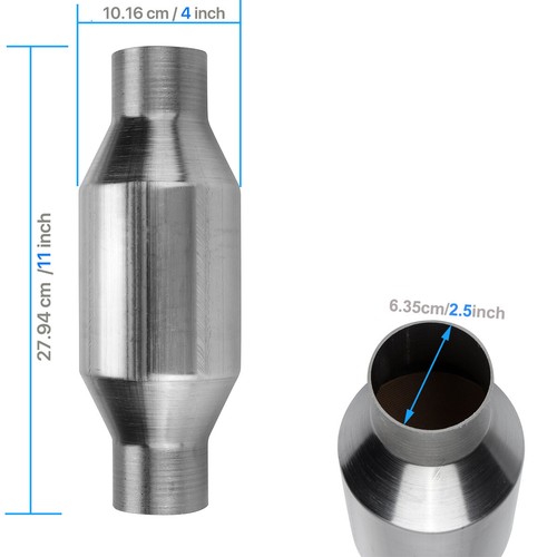 2x 2.5 pulgadas Universal Auto Catalizador KAT 2.5L Convertidor Catalítico Escape - Imagen 2 de 12
