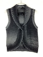 New Directions Women  s Sweater Vest Heather Gray Petite Small