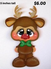 COSTUME CUTIE REINDEER Halloween scrapbook premade paper piecing by Rhonda