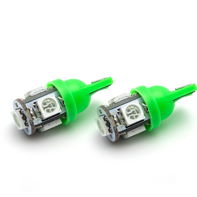 Super Bright Green T10 2825 LED Bulbs Motorcycle Position Parking