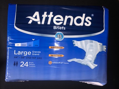 Attends Briefs Adult Diapers Large 44 58 24 Pk New Ebay
