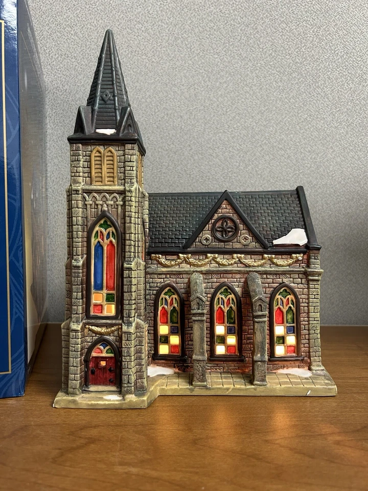 BANCO DE TRABAJO DE SANTA 2000 VINTAGE PORCELANA ILUMINADA CATEDRAL DE SANTOS ÁNGELES 479-4020 Foto 3 de 4